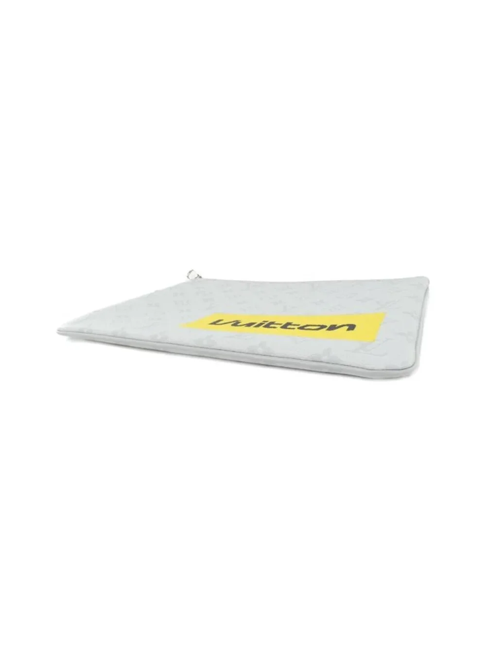 Louis Vuitton White Monogram Logo Zipped Pouch GM